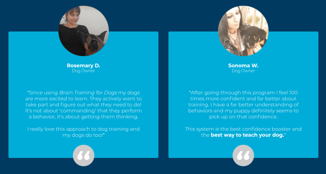 Brain Training For dogs Testimonials