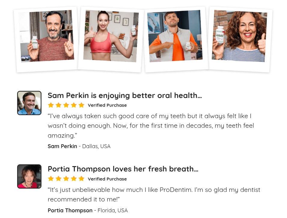 ProDentim Customer Testimonials and Reviews