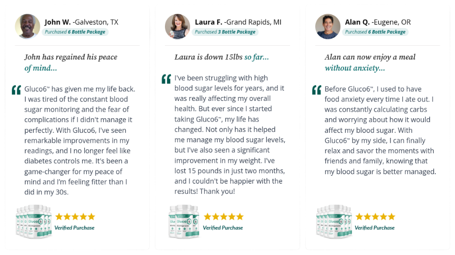 GLUCO 6 USER REVIEWS