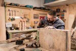 Man in Woodshop