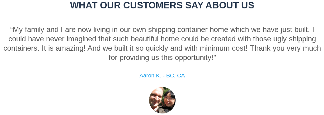 Build Your Own Shipping Container Home Customer Reviews and Testimonials